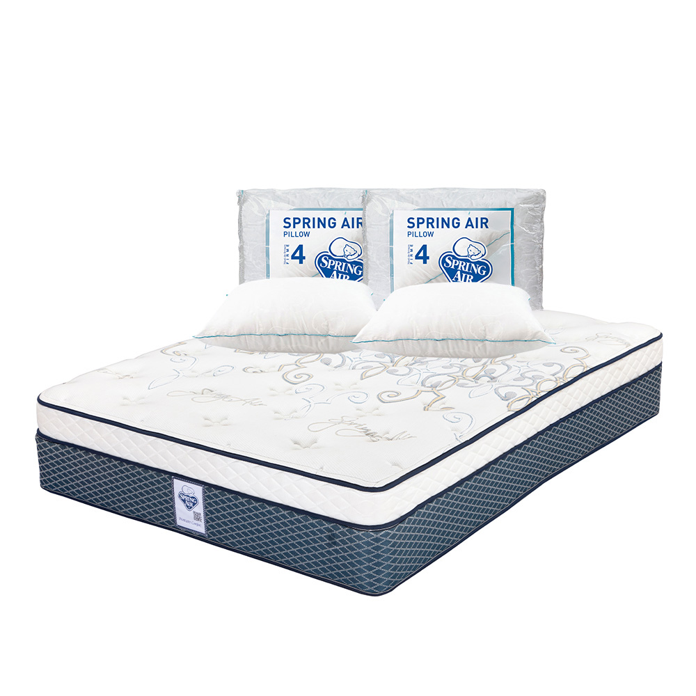 Foto 1 | Colchón Spring Air Cantabria Color Azul Queen Size + 2 Almohadas Osos