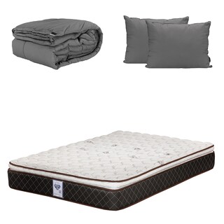 Foto 1 | Colchón Spring Air Minesota Color Café Queen Size + Almohada 2pack + Edredón Homy