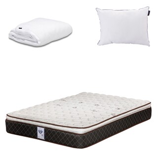 Foto 1 | Colchón Spring Air Minesota Color Café Matrimonial + Almohada One + Protector Cloud