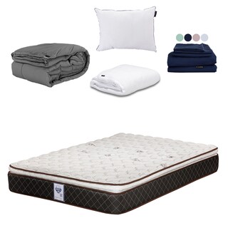 Foto 1 | Colchón Spring Air Minesota Color Café King Size + Almohada One + Protector Cloud + Sábanas Softy + Edredón Homy
