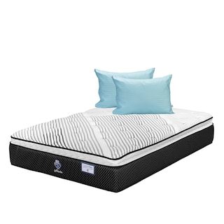Foto 1 | Colchón Spring Air Alaska Color Blanco Queen Size + 2 Almohadas Trinity