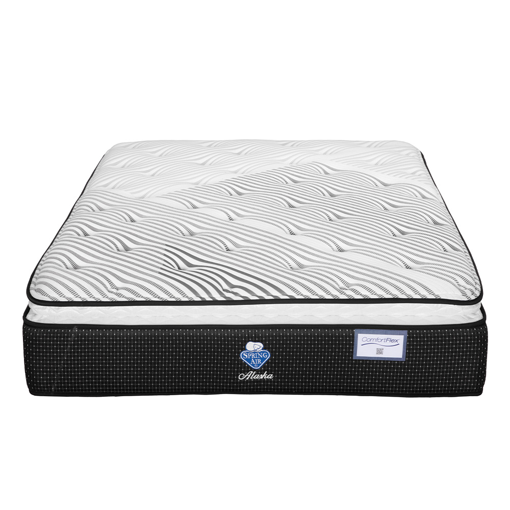 Foto 2 | Colchón Spring Air Alaska Color Blanco King Size + Almohada Osos + Protector Ultra