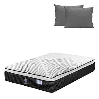 Foto 1 | Colchón Spring Air Alaska Color Negro Matrimonial + Almohada 2pack