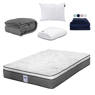 Foto 1 | Colchón Spring Air Prestige Matrimonial + Almohada One + Protector Cloud + Juego De Sábanas Softy + Edredón Homy