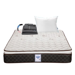 Foto 1 | Colchón Spring Air Minesota Color Café Queen Size + Almohada Royal + Sabanas Royal