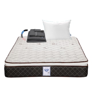 Foto 1 | Colchón Spring Air Minesota Color Café Individual + Almohada Royal + Sabanas Royal