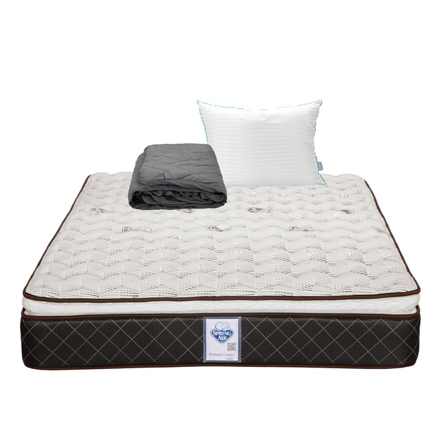 Foto 1 | Colchón Spring Air Minesota Color Café Individual + Almohada Royal + Protector Lux