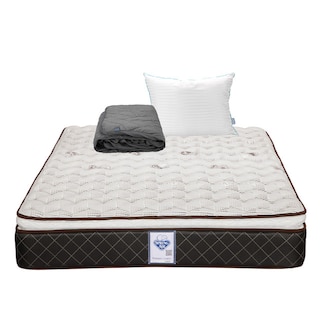 Foto 1 | Colchón Spring Air Minesota Color Café Individual + Almohada Royal + Protector Lux
