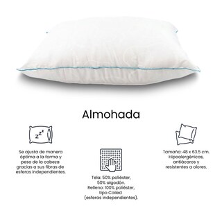 Foto 6 | Colchón Spring Air Prestige Color Gris Queen Size + Almohada Osos + Protector Ultra