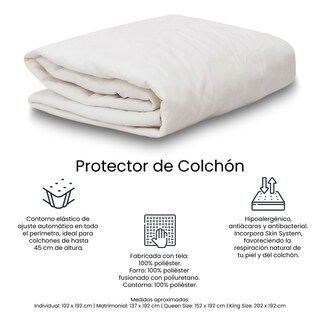 Foto 7 | Colchón Spring Air Prestige Color Gris Queen Size + Almohada Osos + Protector Ultra