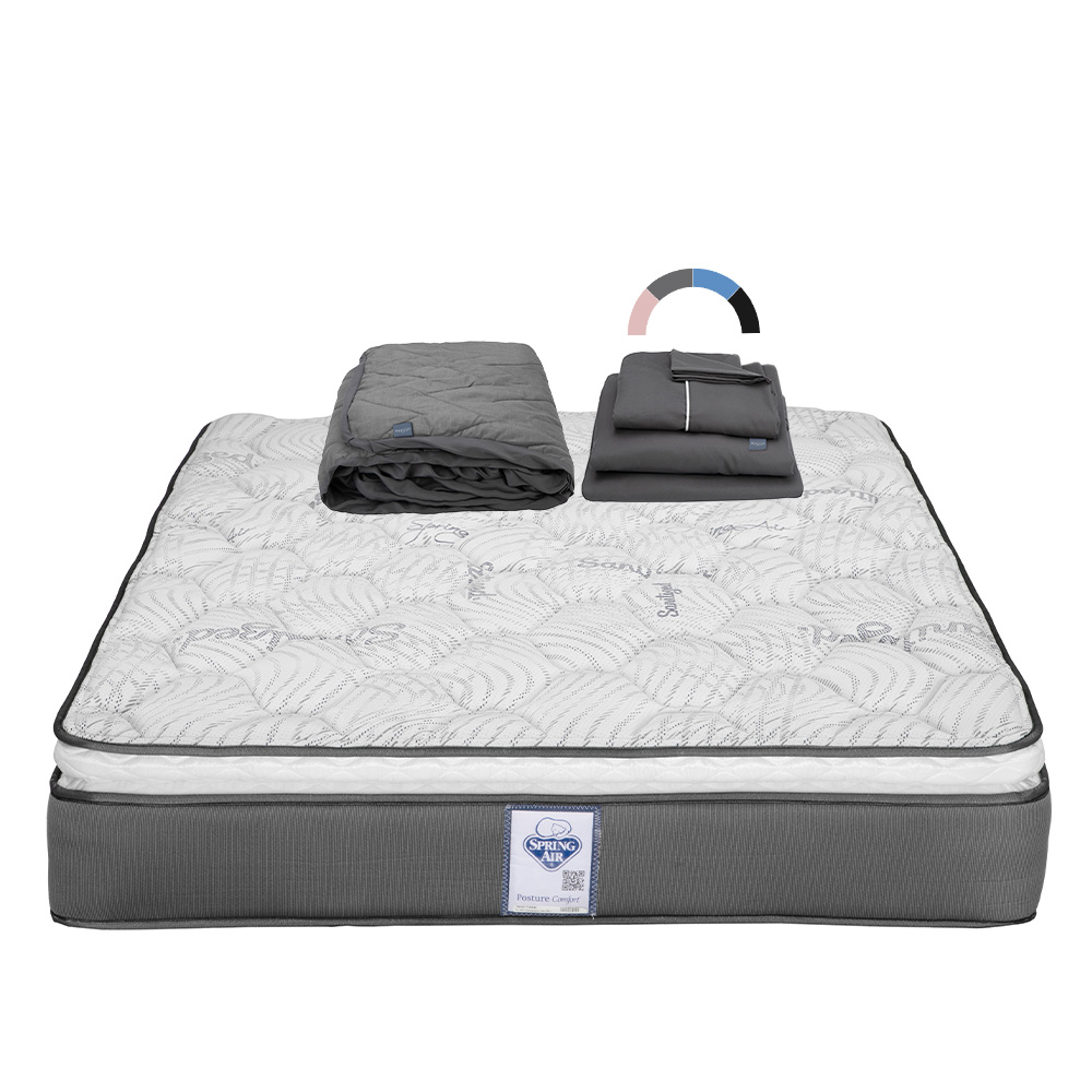 Colchón Spring Air Prestige + Protector Lux + Sábanas Royal Queen Size