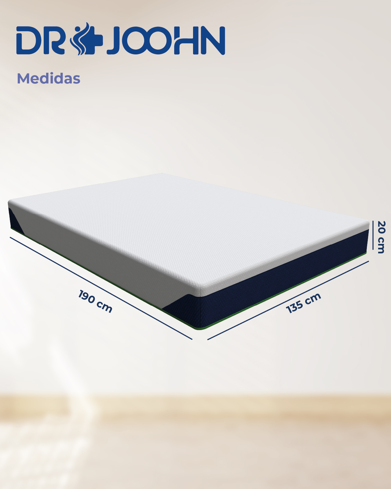 Foto 7 | Colchón En Caja Matrimonial Dr Joohn Zen Confort Memory Foam 20cm