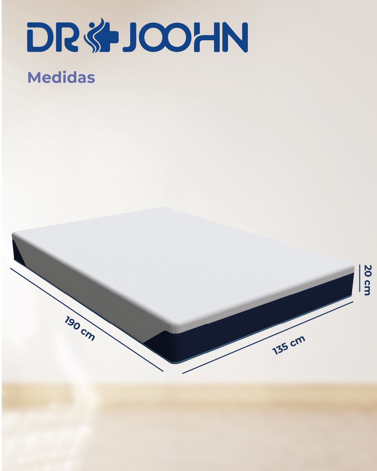 Foto 8 | Colchón En Caja Matrimonial Dr Joohn Zen Confort Memory Gel 20cm