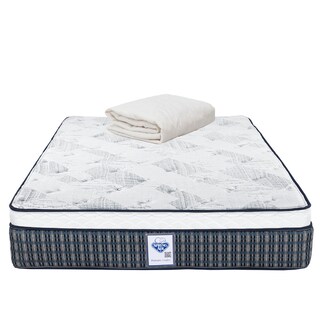 Foto 1 | Colchón Spring Air Cardona Color Cuadros Azules Queen Size + Protector Ultra