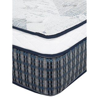 Foto 3 | Colchón Spring Air Cardona Color Cuadros Azules Matrimonial + Almohada Oso 2 + Sábanas Basic