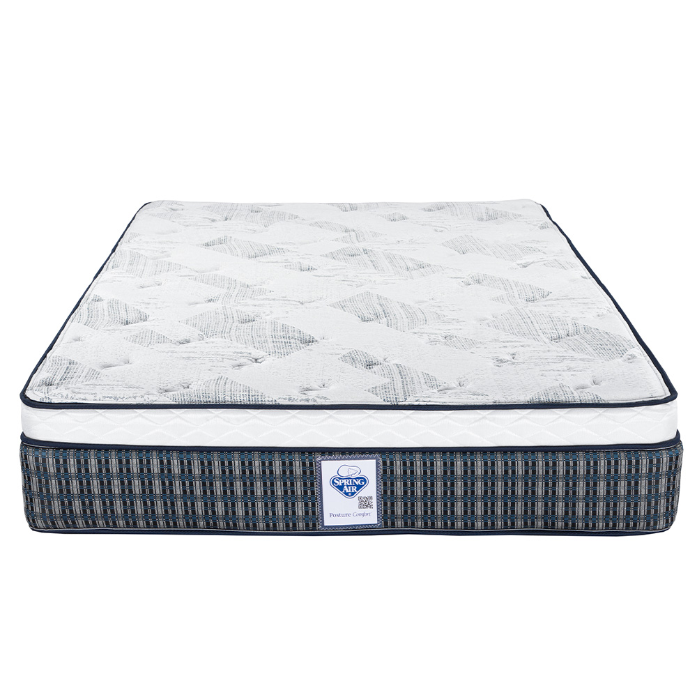 Colchón Spring Air Cardona Color Cuadros Azules Queen Size