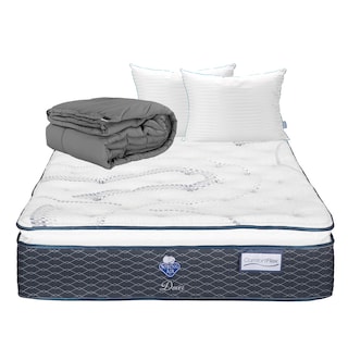 Foto 1 | Colchón Spring Air Dover Color Blanco Queen Size + Almohada Royal Twin + Edredón Homy