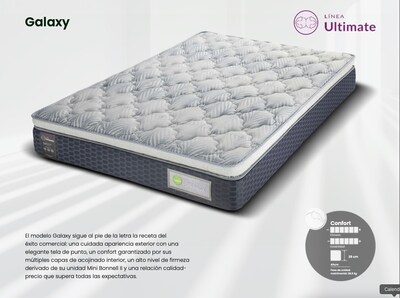 Foto 4 | Colchón Individual Lester Galaxy - Línea Ultimate Tecnología Híbrida Con Resortes Mini Bonell, Acolchado Lesterpad
