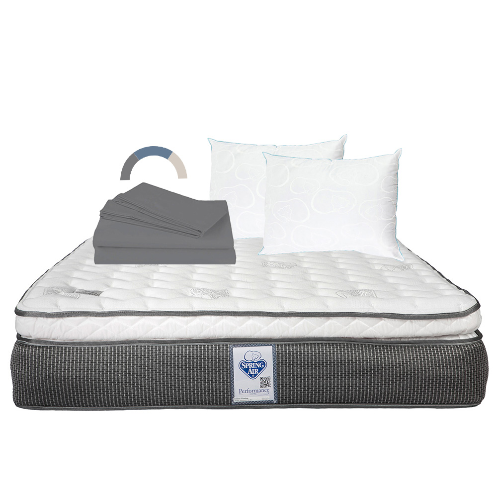 Foto 1 | Colchón Spring Air Phantom Color Blanco Matrimonial + Almohada Oso 2 + Sábanas Basic