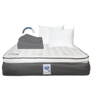 Foto 1 | Colchón Spring Air Phantom Color Blanco Matrimonial + Almohada Oso 2 + Sábanas Basic