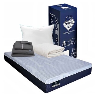 Foto 1 | Colchón Spring Air Therapy Color Blanco Matrimonial + Almohada Royal + Protector Ultra + Sábanas Royal
