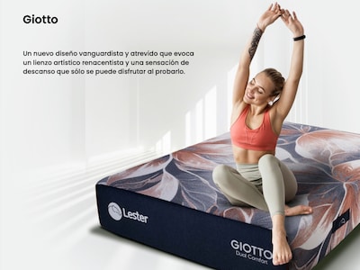 Foto 3 | Colchón Queen Size Lester Giotto - Línea Support Tecnología Híbrida Con Resortes Mini Bonell, Nano Pocket, Espuma Soft