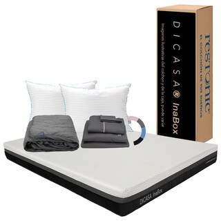 Foto 1 | Colchón Dicasainabox Dicasainabox Color Blanco King Size + Almohada Royal Twin + Protector Lux + Sábanas Royal