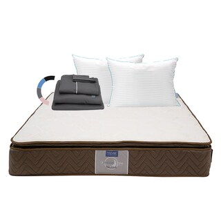 Foto 1 | Colchón Restonic Nautilus Color Blanco Matrimonial + Almohada Royal Twin + Sábanas Royal