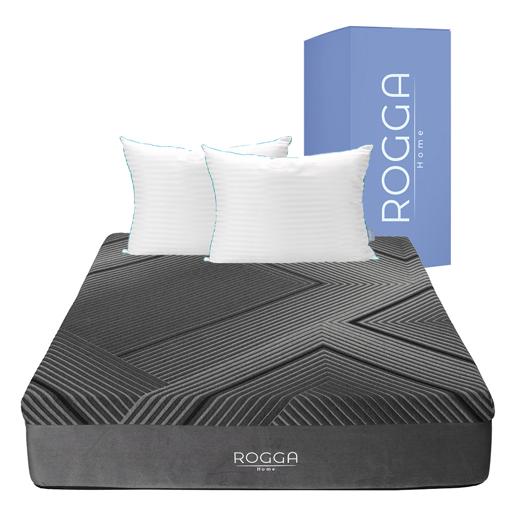Foto 1 | Colchón Rogga Color Gris Oxford Matrimonial + Almohada Royal Twin