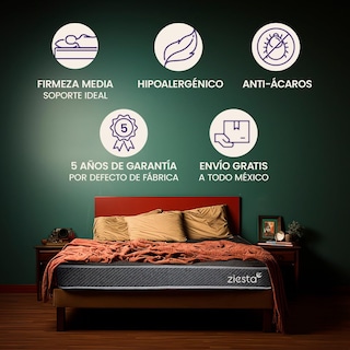 Foto 3 | Colchón Individual Bio Mattress De Espuma Ziesta Original