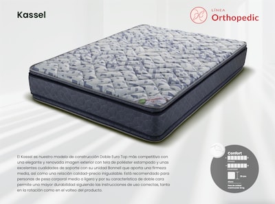 Foto 4 | Colchón King Size Lester Kassel - Doble Colchoneta - Híbrido Con Resortes Bonell, Acolchado Lesterpad, Acolchado Fi