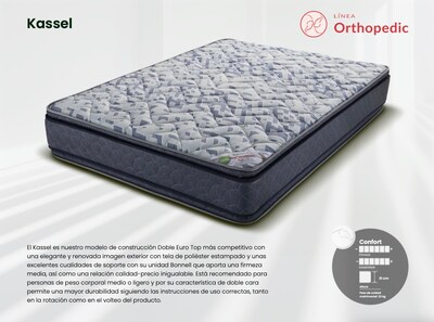 Foto 4 | Colchón Individual Lester Kassel - Doble Colchoneta - Híbrido Con Resortes Bonell, Acolchado Lesterpad, Acolchado