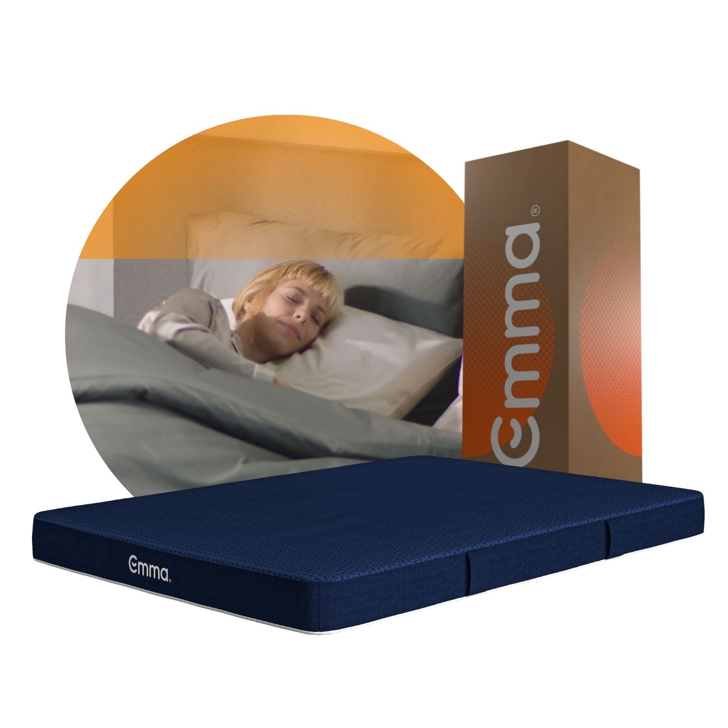 Foto 1 | Colchón Flip Emma Sleep Matrimonial Azul Firmeza Personalizable