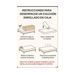 Foto 6 | Colchón Matrimonial En Caja Restback Memory Foam Extra Confort