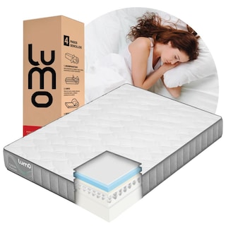 Foto 1 | Colchon Matrimonial Deluxe 32cm Eurotop Memory Foam Hibrido