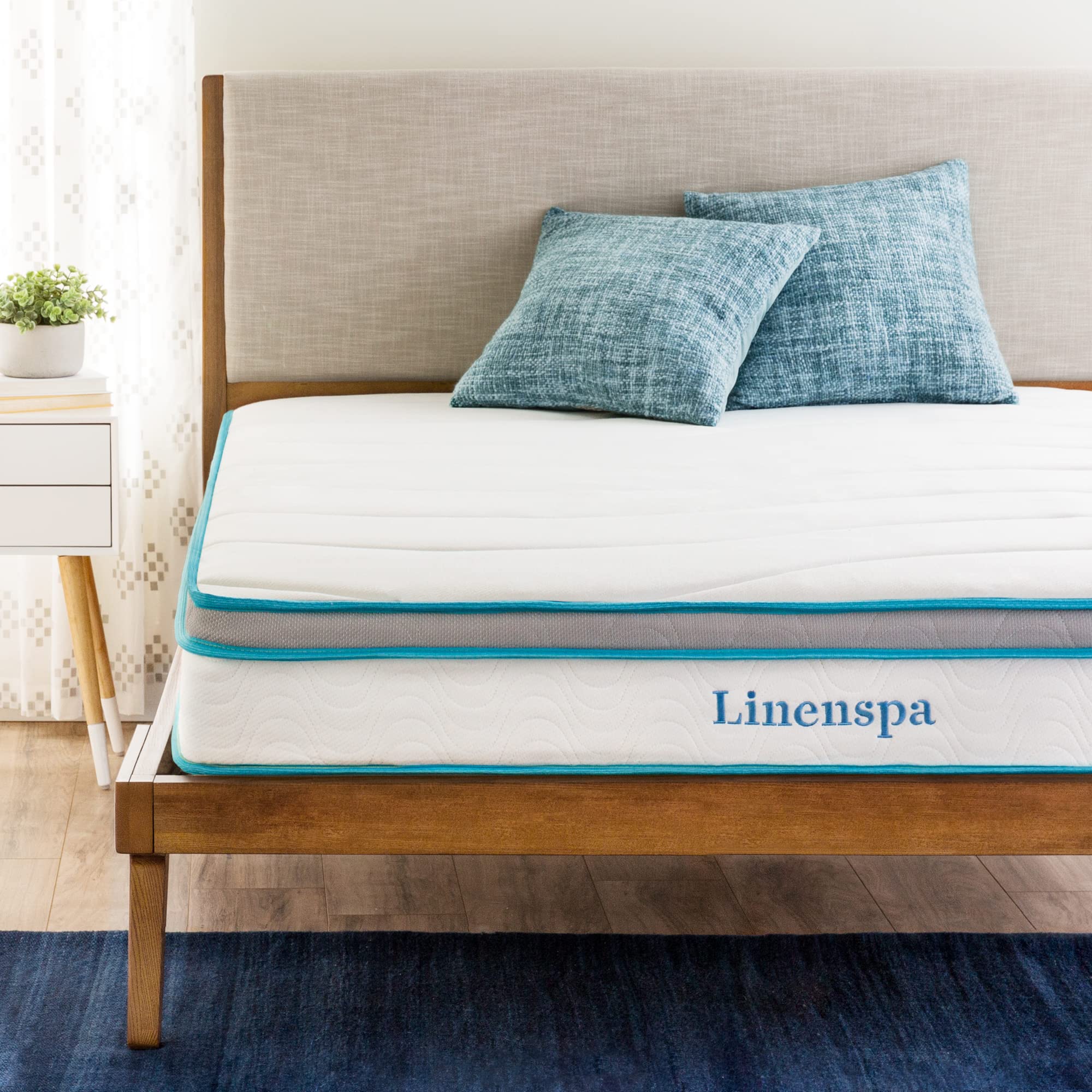 Foto 1 | Colchón Linenspa Memory Foam And Spring Hybrid De 20 Cm, Doble - Venta Internacional.