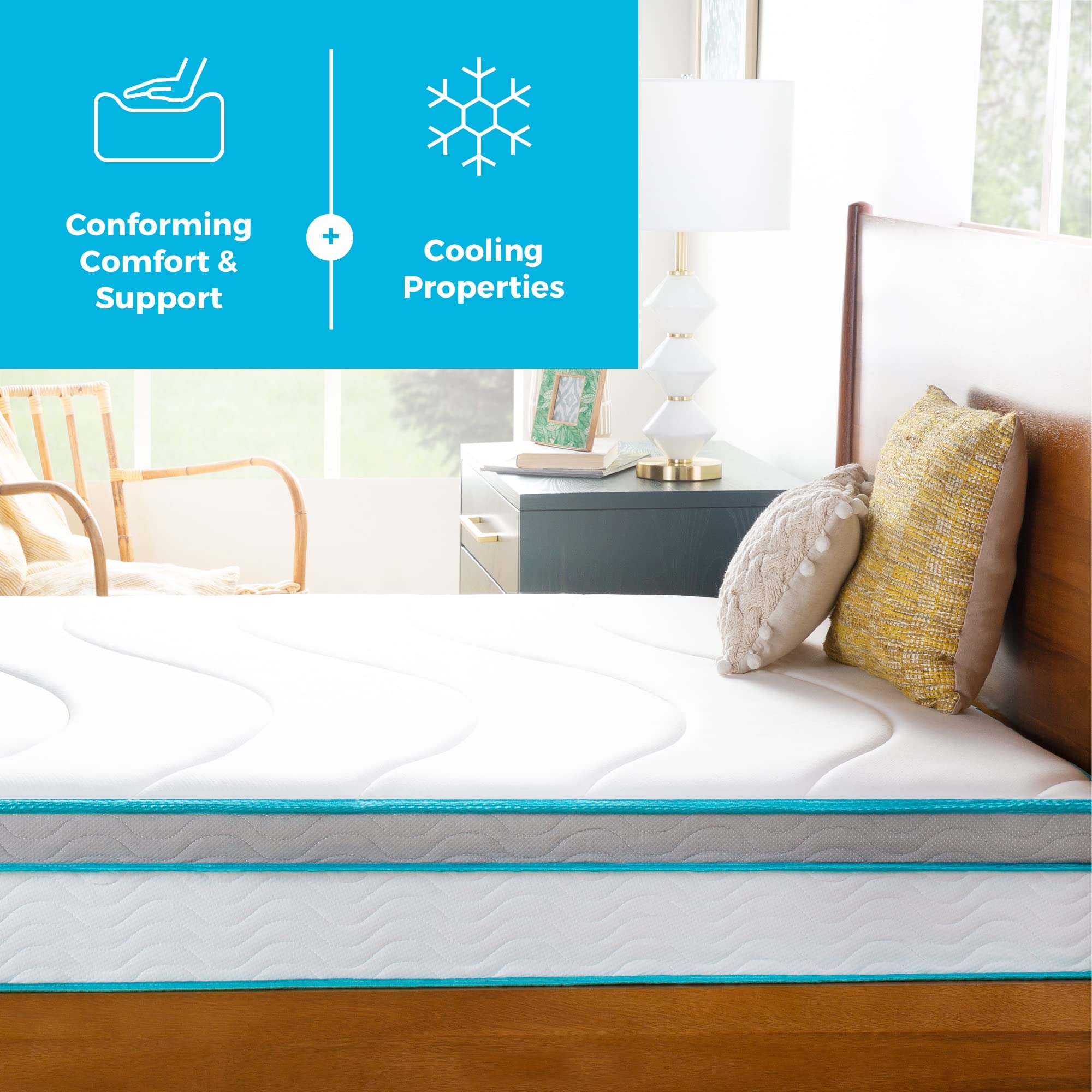 Foto 5 pulgar | Colchón Linenspa Memory Foam And Spring Hybrid De 20 Cm, Doble - Venta Internacional.