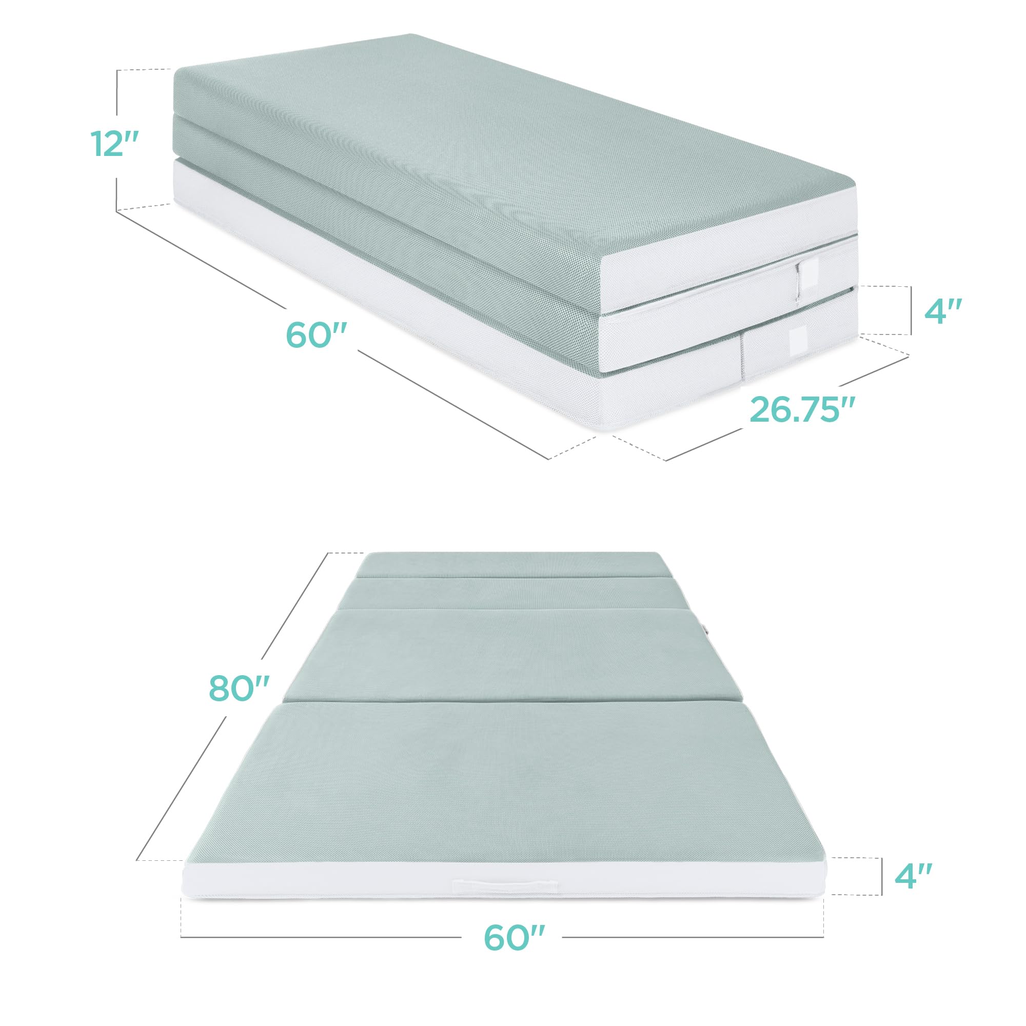 Foto 7 pulgar | Colchón Portátil Best Choice Products, Tamaño Queen Seafoam - Venta Internacional.