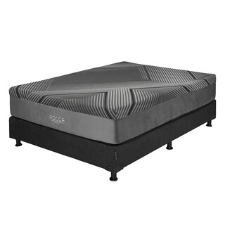 Foto 2 | Rogga Box Colchon+box+almohada 2pack+protector Cloud Belucci Black Negro Matrimonial