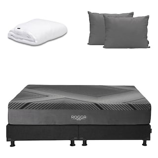 Foto 1 | Colchón Rogga+Box Dicasa Color Negro King Size+Almohada 2pack+Protector Cloud