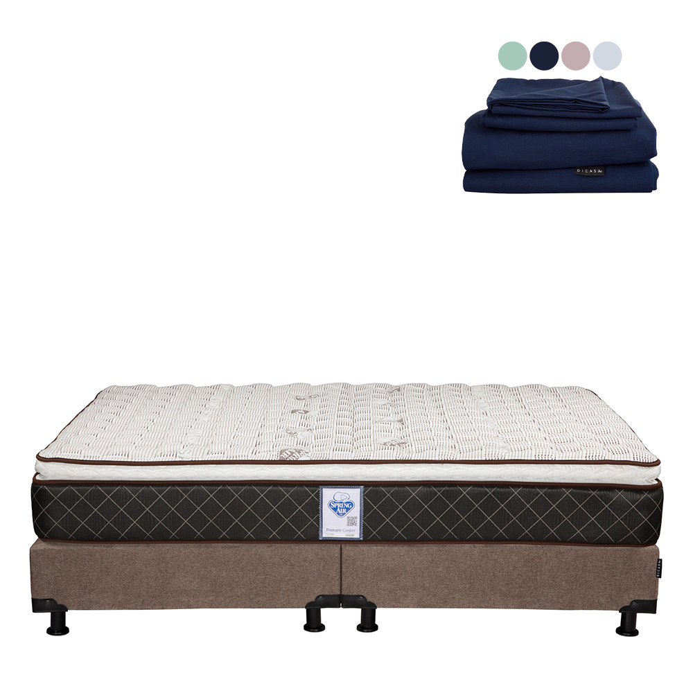 Foto 1 | Minesota Box Colchon+box+sabanas Softy Duke Mocca Cafe King Size