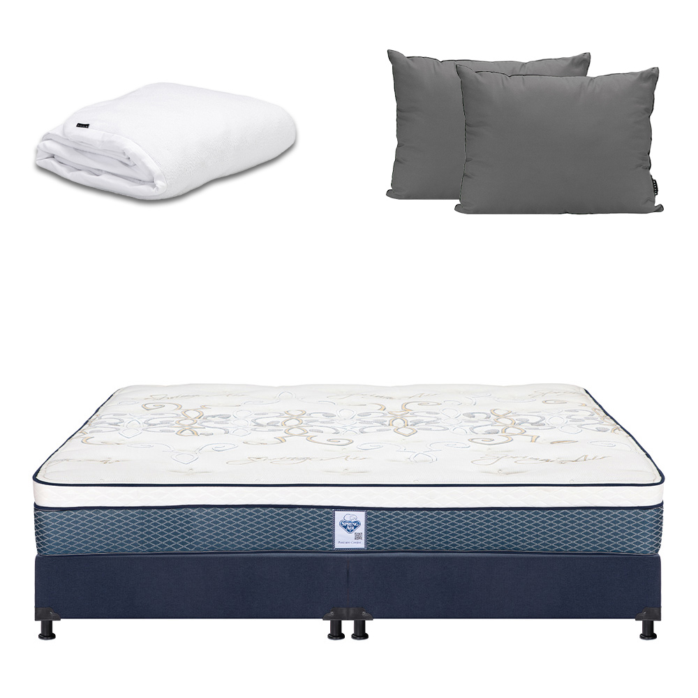 Foto 1 | Colchon+box+almohada 2pack+protector Cloud
