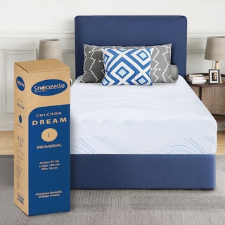 Foto 1 | Magmalife Snoozelle Comfort Colchón Individual Firme, Espuma Alta Densidad, Memory Foam, Frescura Al Dormir, En Caja