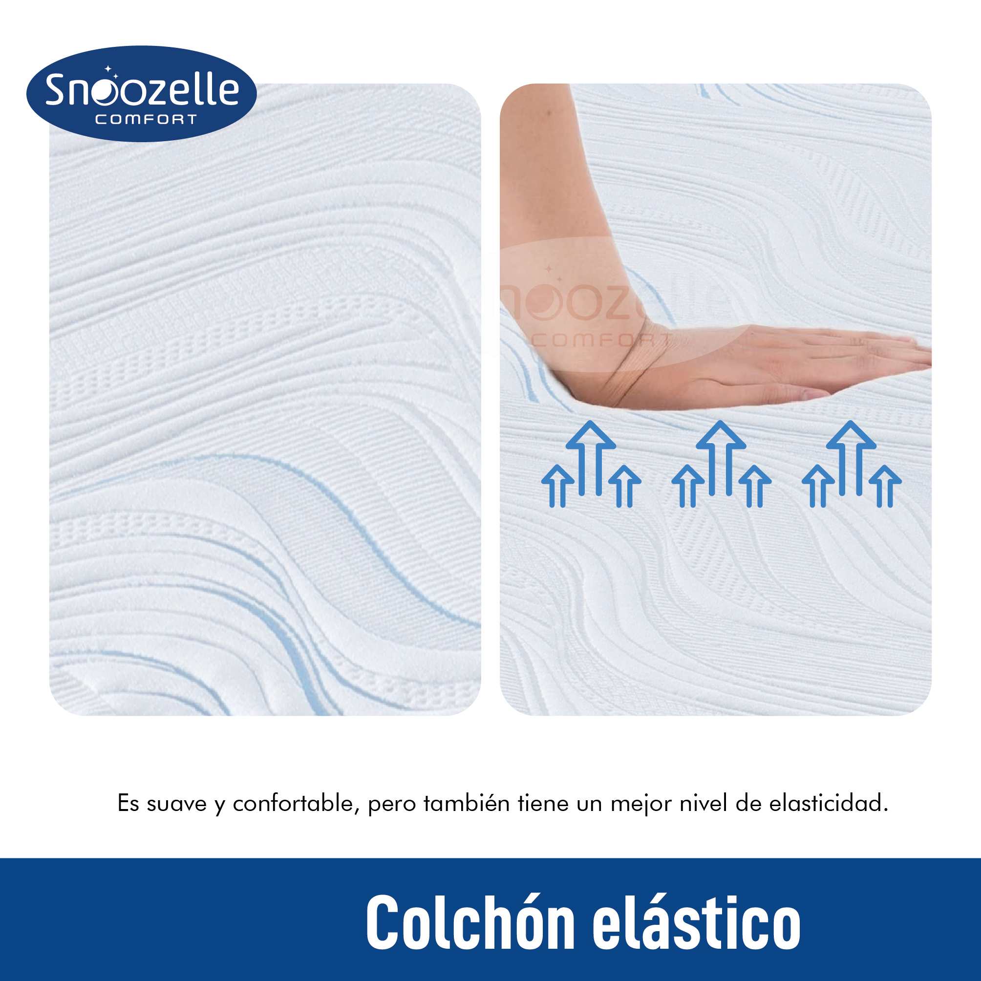 Foto 7 pulgar | Magmalife Snoozelle Comfort Colchón Individual Firme, Espuma Alta Densidad, Memory Foam, Frescura Al Dormir, En Caja