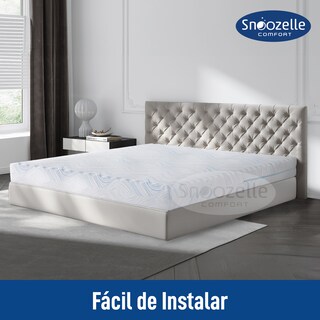 Foto 7 | Snoozelle Comfort Colchón Dual En Caja, Medio Firme De Un Lado Y Medio Suave Del Otro, Espuma Alta Densidad (king Size)