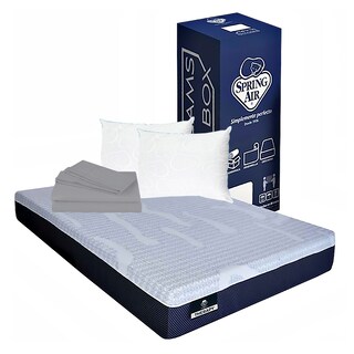 Foto 1 | Colchón Spring Air Premier Color Blanco Matrimonial + Almohada Oso 2 + Sábanas Basic