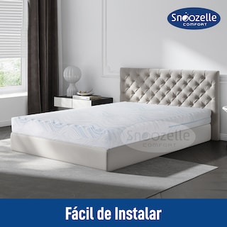 Foto 7 | Snoozelle Comfort Colchón Dual En Caja, Medio Firme De Un Lado Y Medio Suave Del Otro, Espuma Alta Densidad (queen Size
