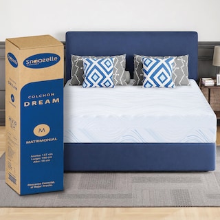 Foto 1 | Snoozelle Comfort Colchón Dual En Caja, Medio Firme De Un Lado Y Medio Suave Del Otro, Espuma Alta Densidad (matrimoni