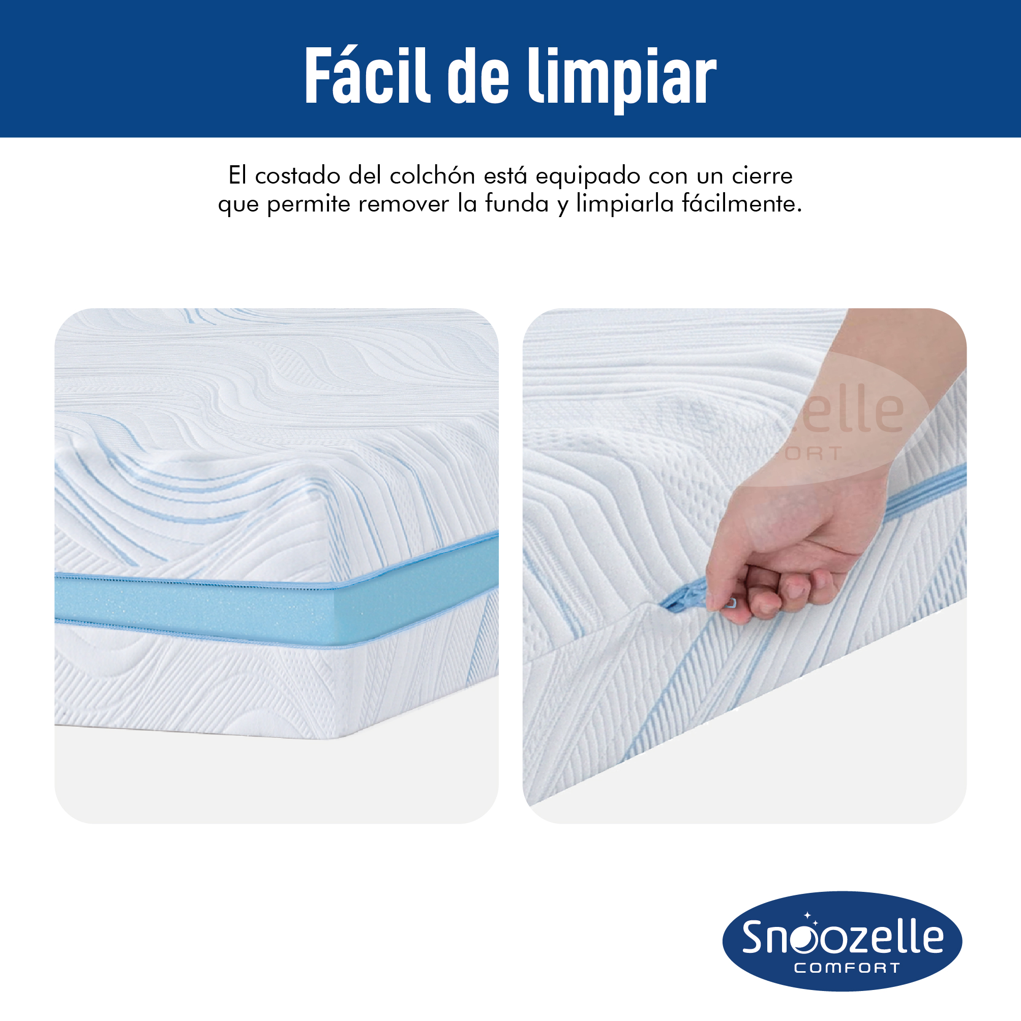 Foto 6 pulgar | Snoozelle Comfort Colchón Dual En Caja, Medio Firme De Un Lado Y Medio Suave Del Otro, Espuma Alta Densidad (matrimoni