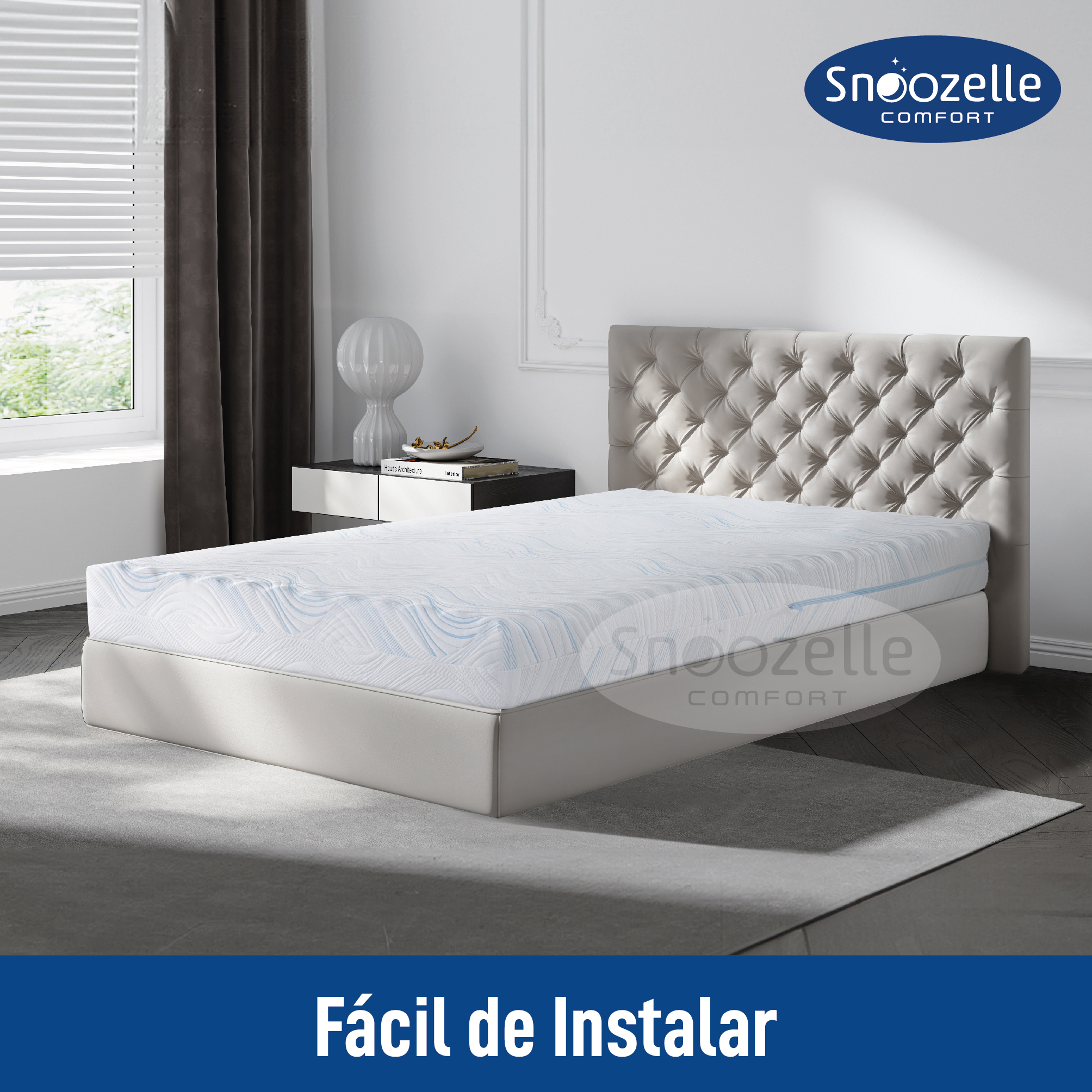 Foto 8 pulgar | Snoozelle Comfort Colchón Dual En Caja, Medio Firme De Un Lado Y Medio Suave Del Otro, Espuma Alta Densidad (matrimoni